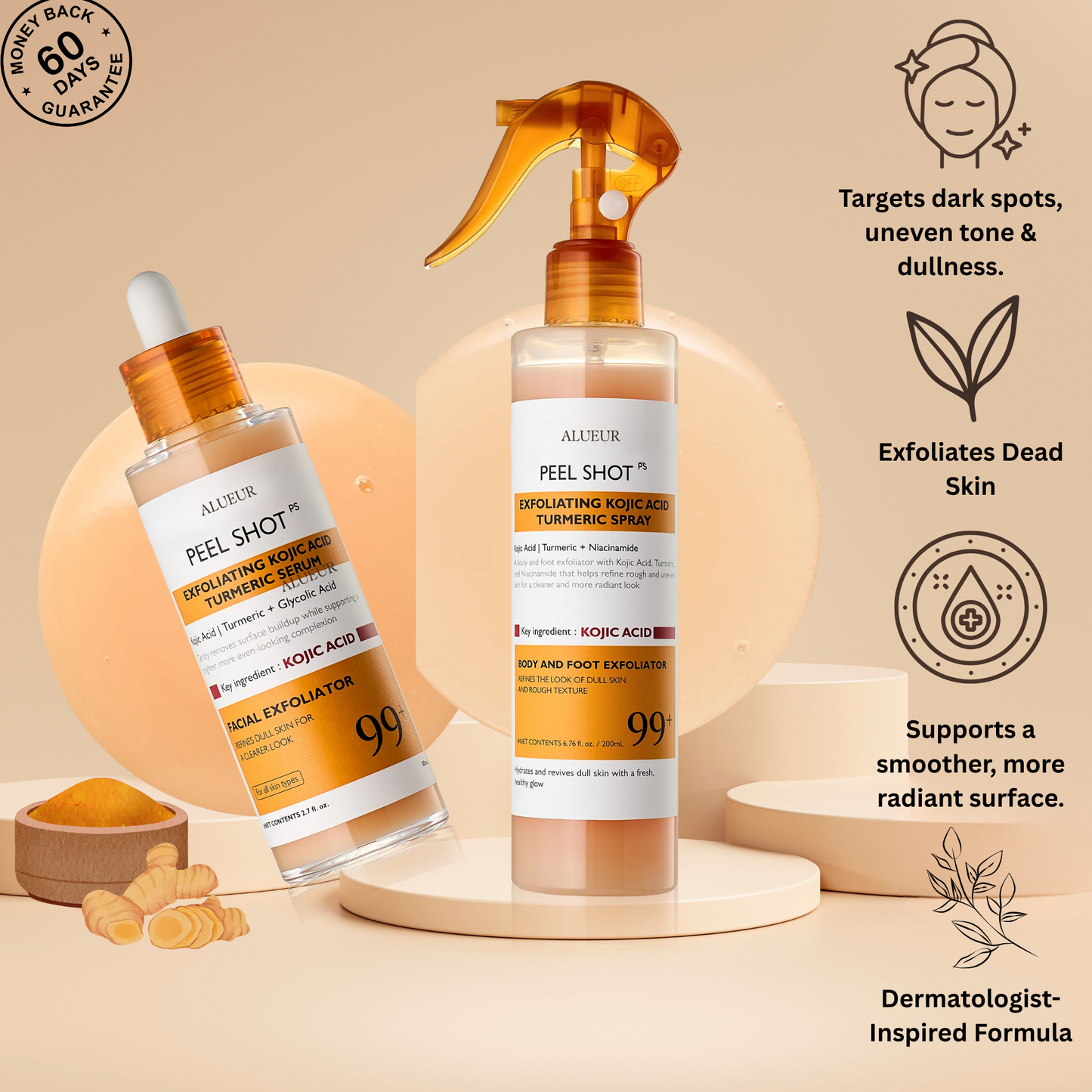 Peel Shot Kojic Acid Turmeric Spray (Free Gifts With Purchase)