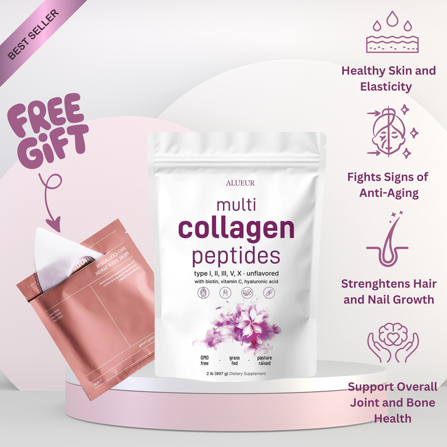 Multi Collagen Peptide + Free Bio Collagen Mask Gift